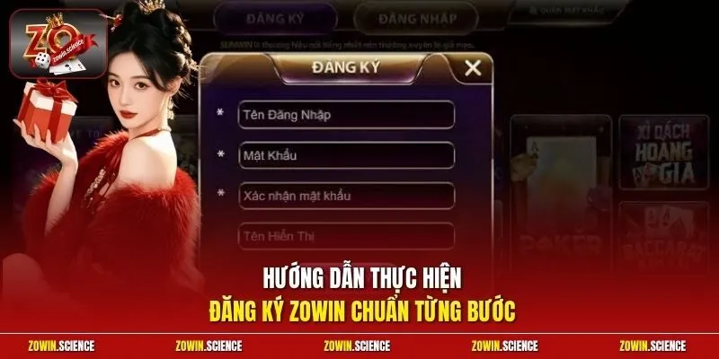 Hướng dẫn thực hiện đăng ký Zowin chuẩn từng bước