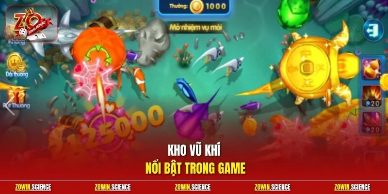 Kho vũ khí nổi bật trong game