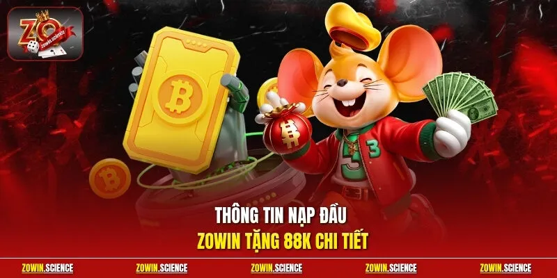 Thông tin nạp đầu zowin tặng 88K chi tiết